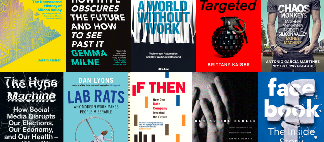 Book covers from the Top 10 Tech Books to read. Copyright. as per publishers